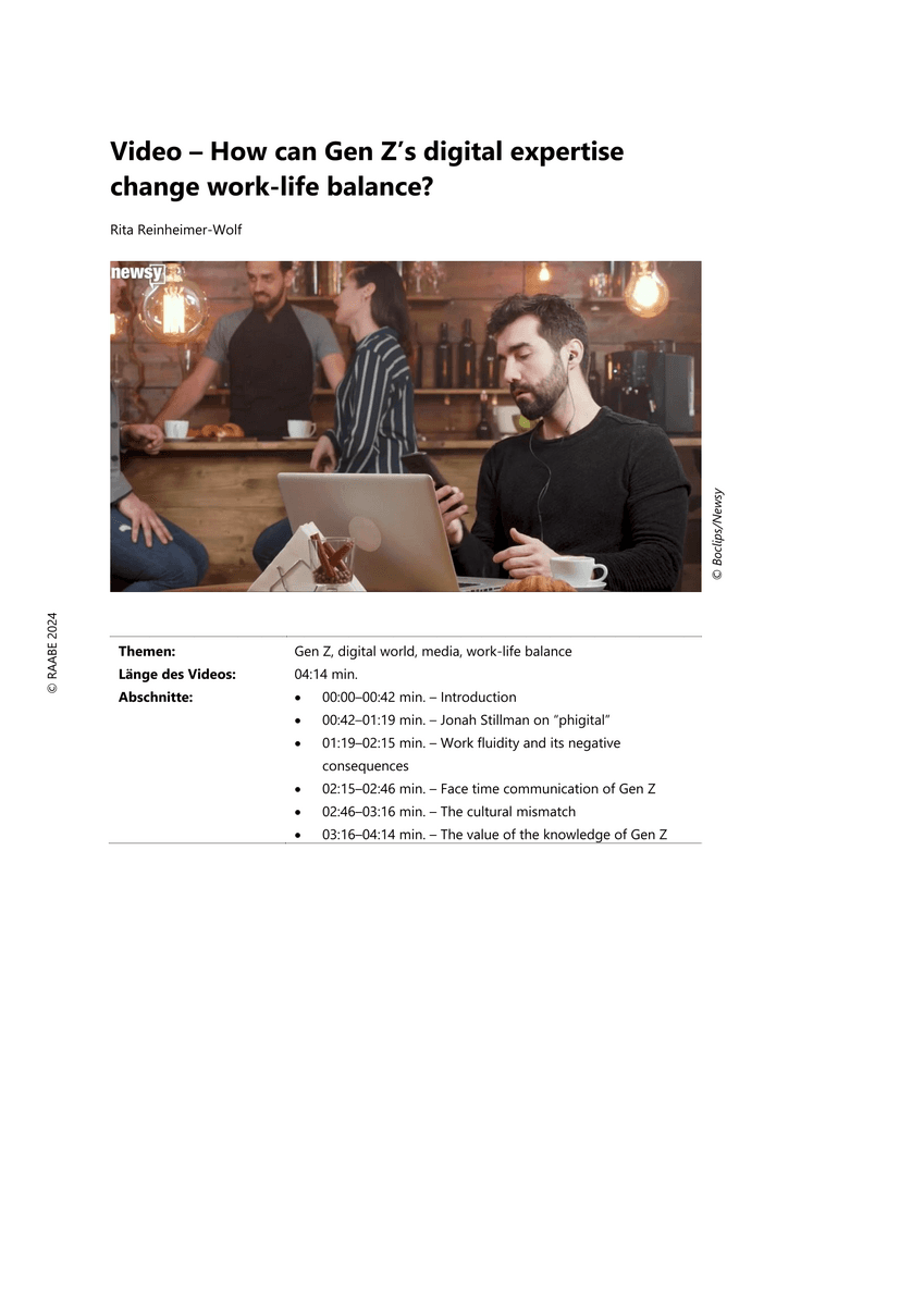 Viewing: Gen Z and work-life balance