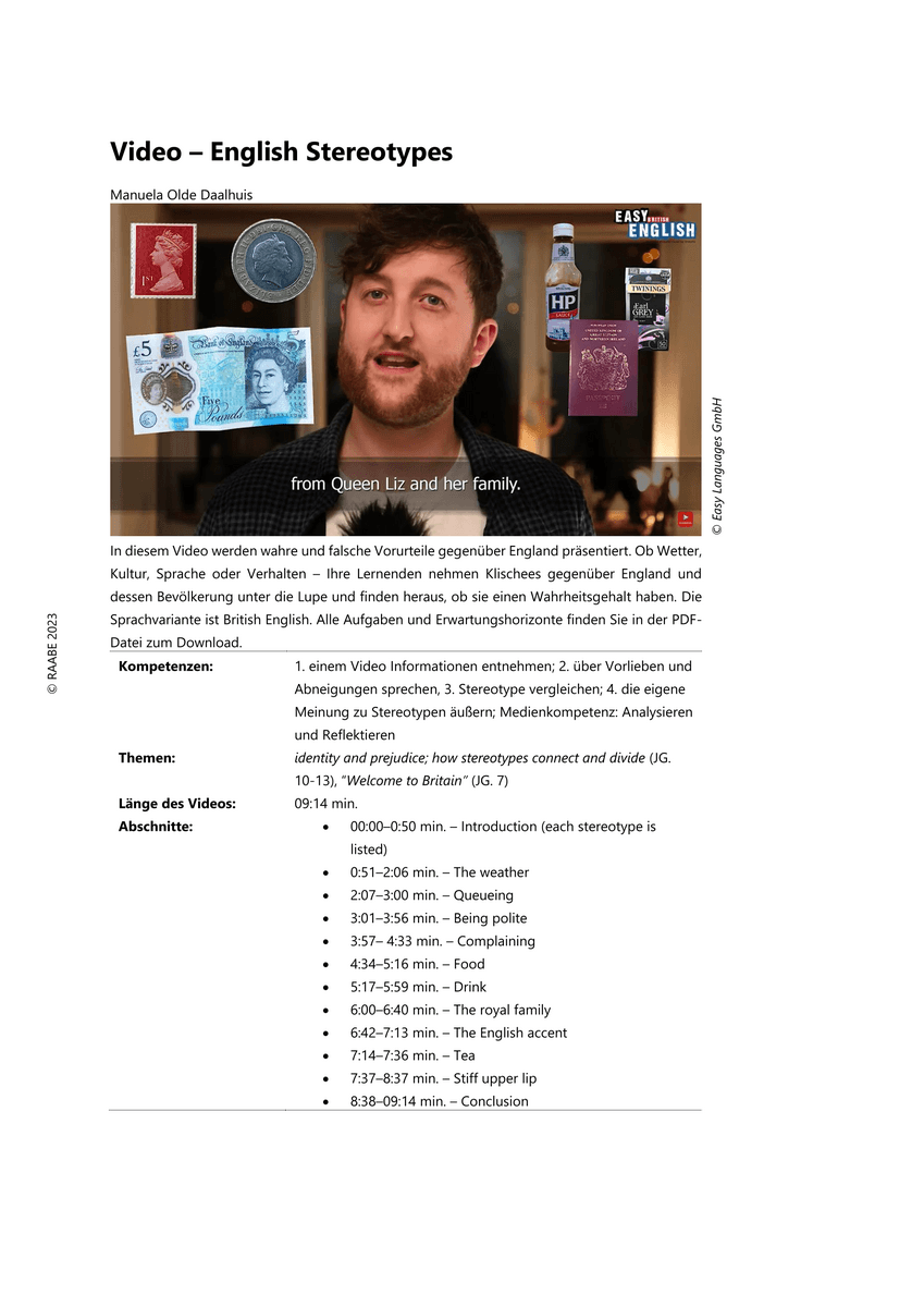 Viewing: English stereotypes