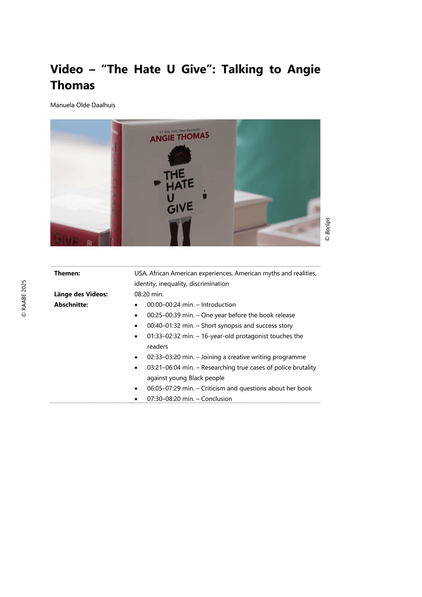 Viewing: “The Hate You Give” – Talking to Angie Thomas