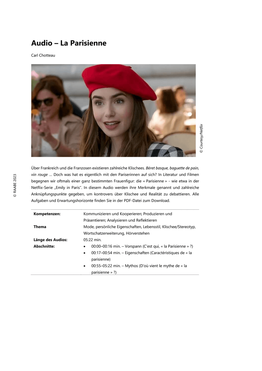 Audio – La Parisienne