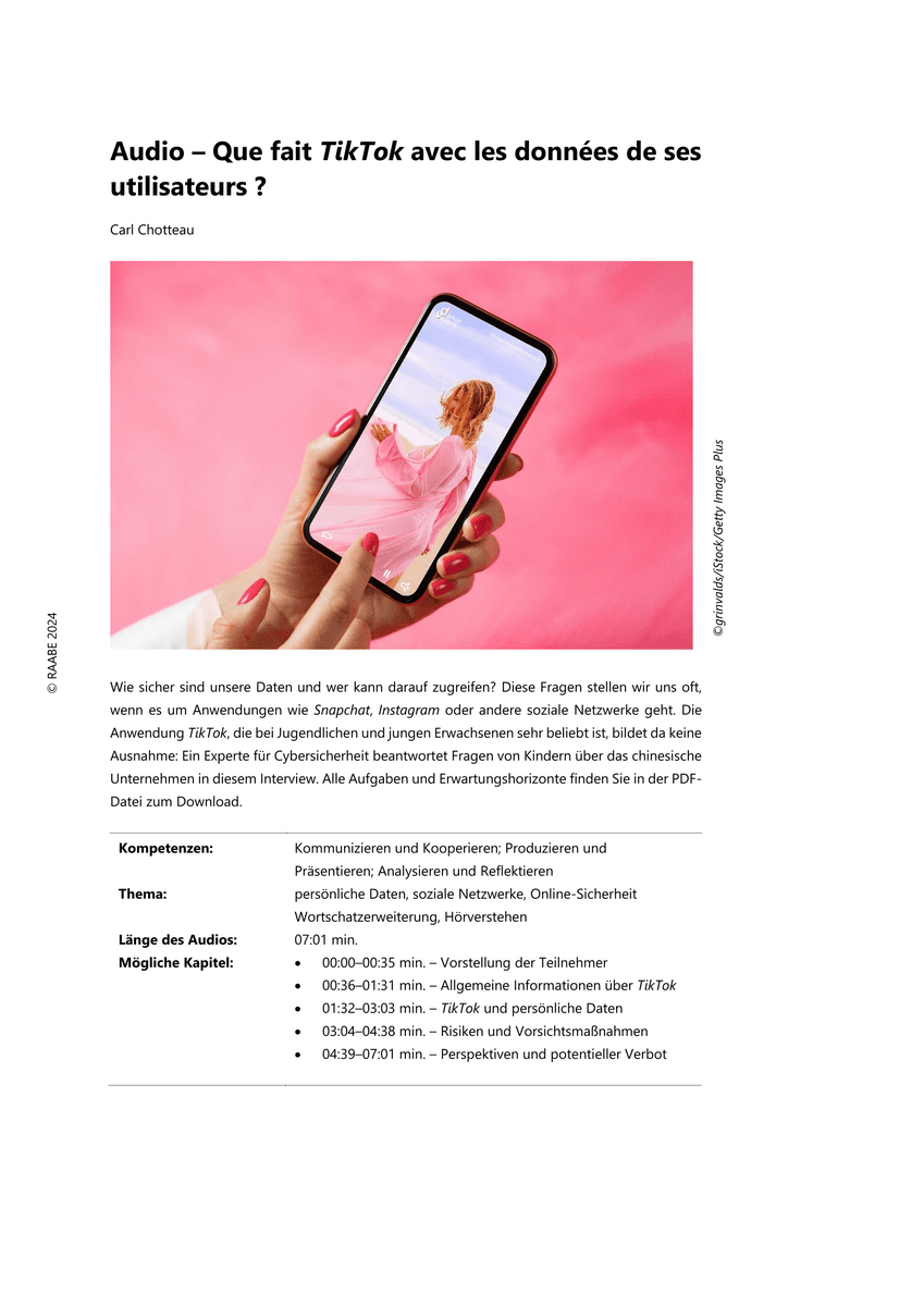 Audio – Que fait TikTok avec les données de ses utilisateurs ?