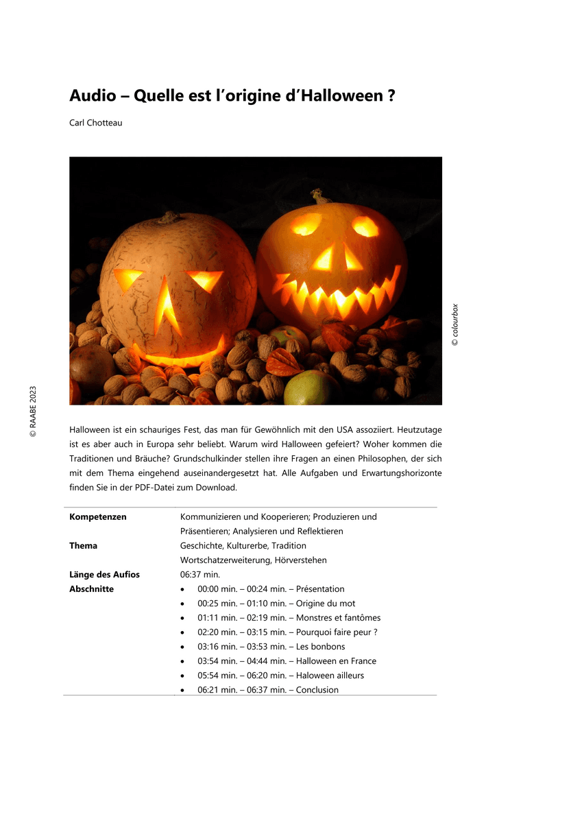 Audio – Quelle est l’origine d’Halloween?