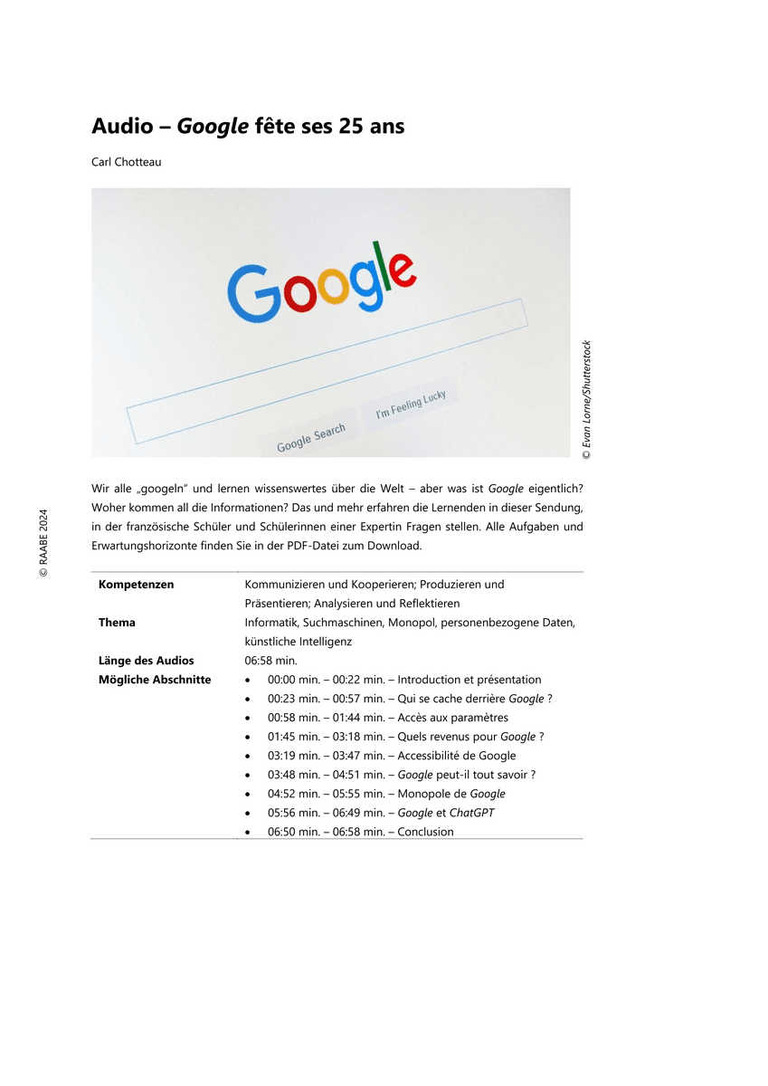 Audio – Google fête ses 25 ans