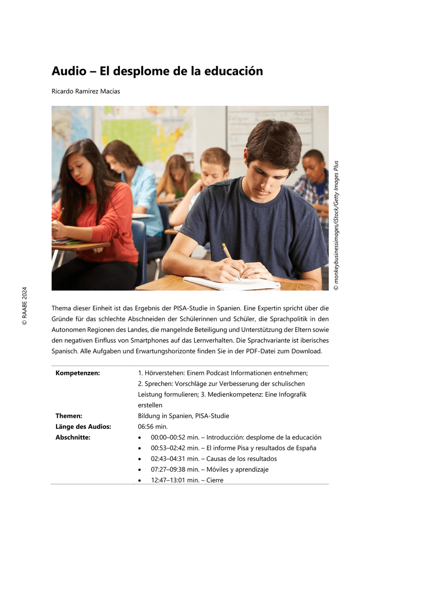 Audio – El desplome de la educación