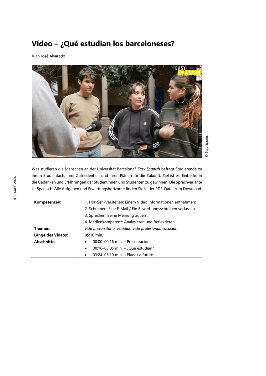 Vídeo – ¿Qué estudian los barceloneses?
