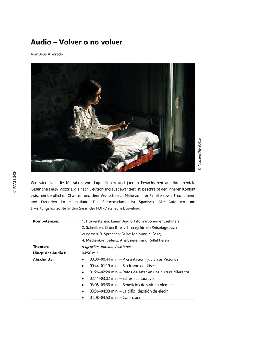 Audio – Volver o no volver