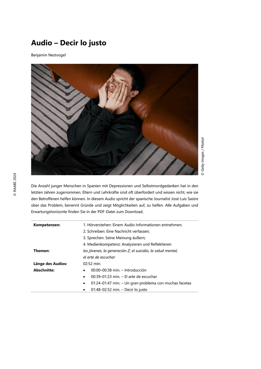 Audio – Decir lo justo