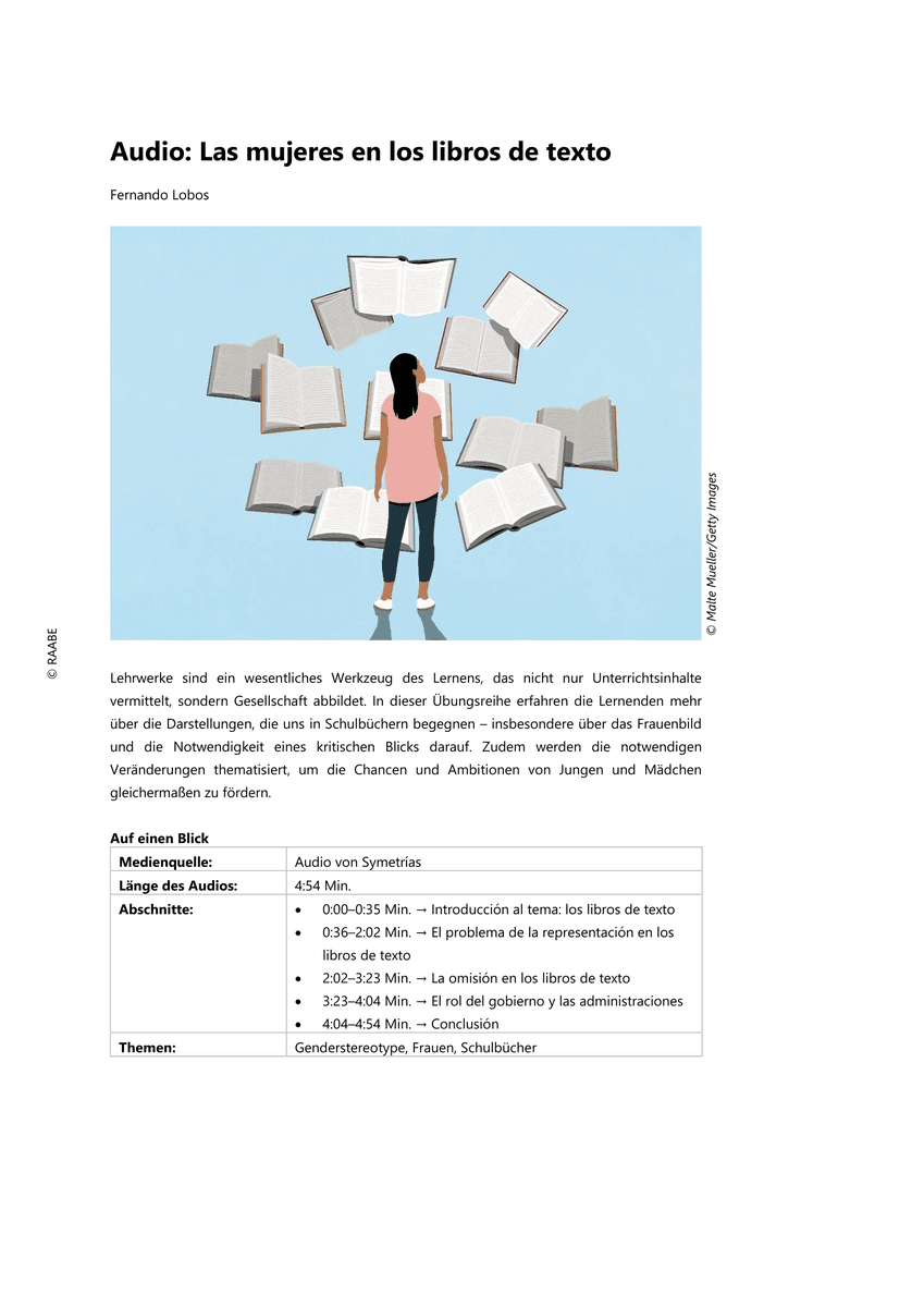 Audio: Las mujeres en los libros de texto
