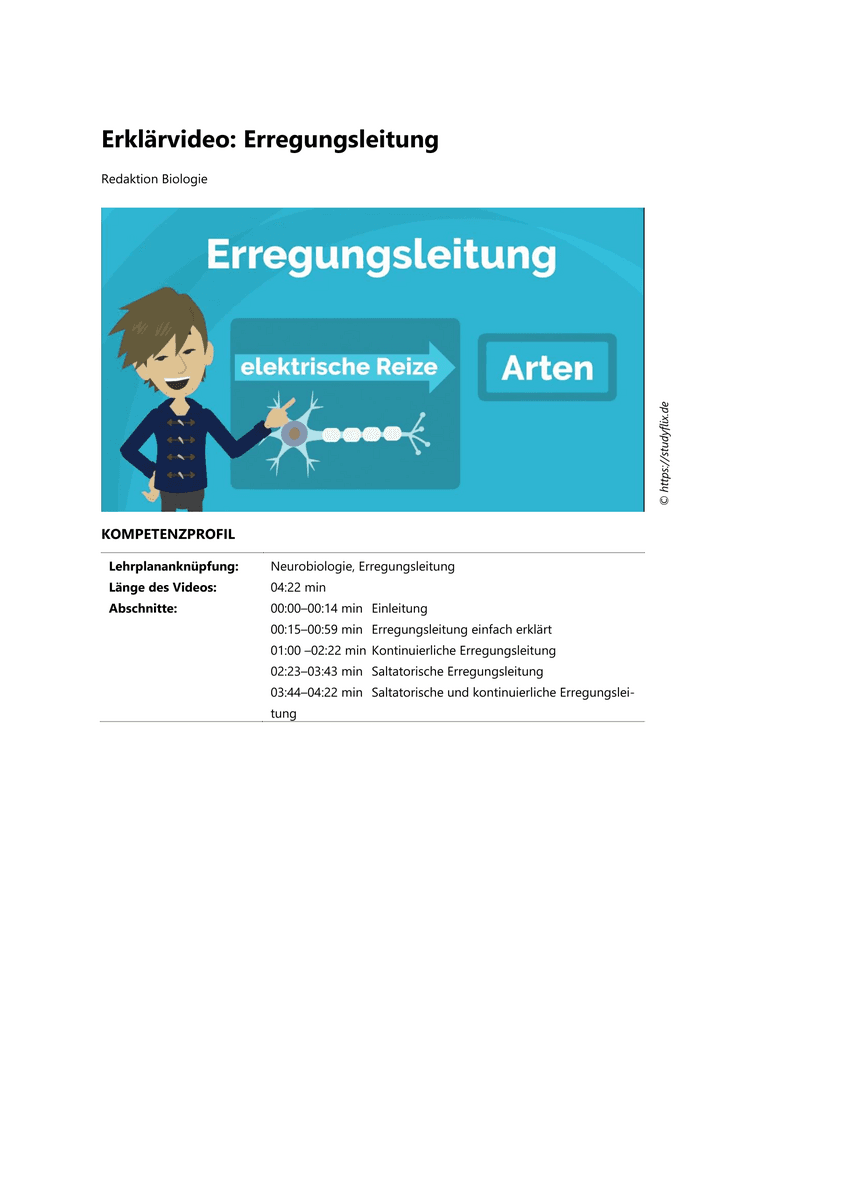 Erklärvideo: Erregungsleitung