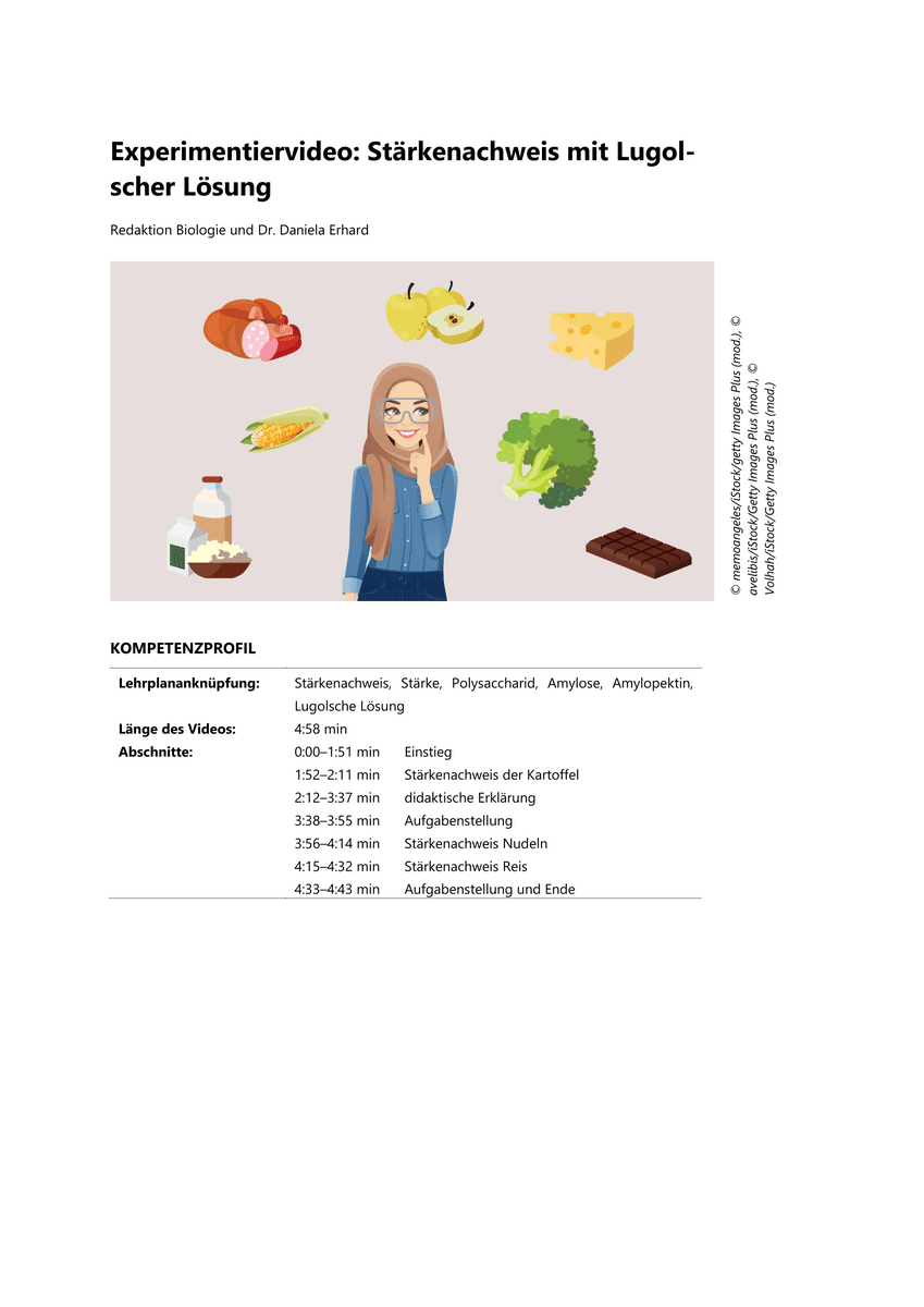 Experiment: Stärkenachweis
