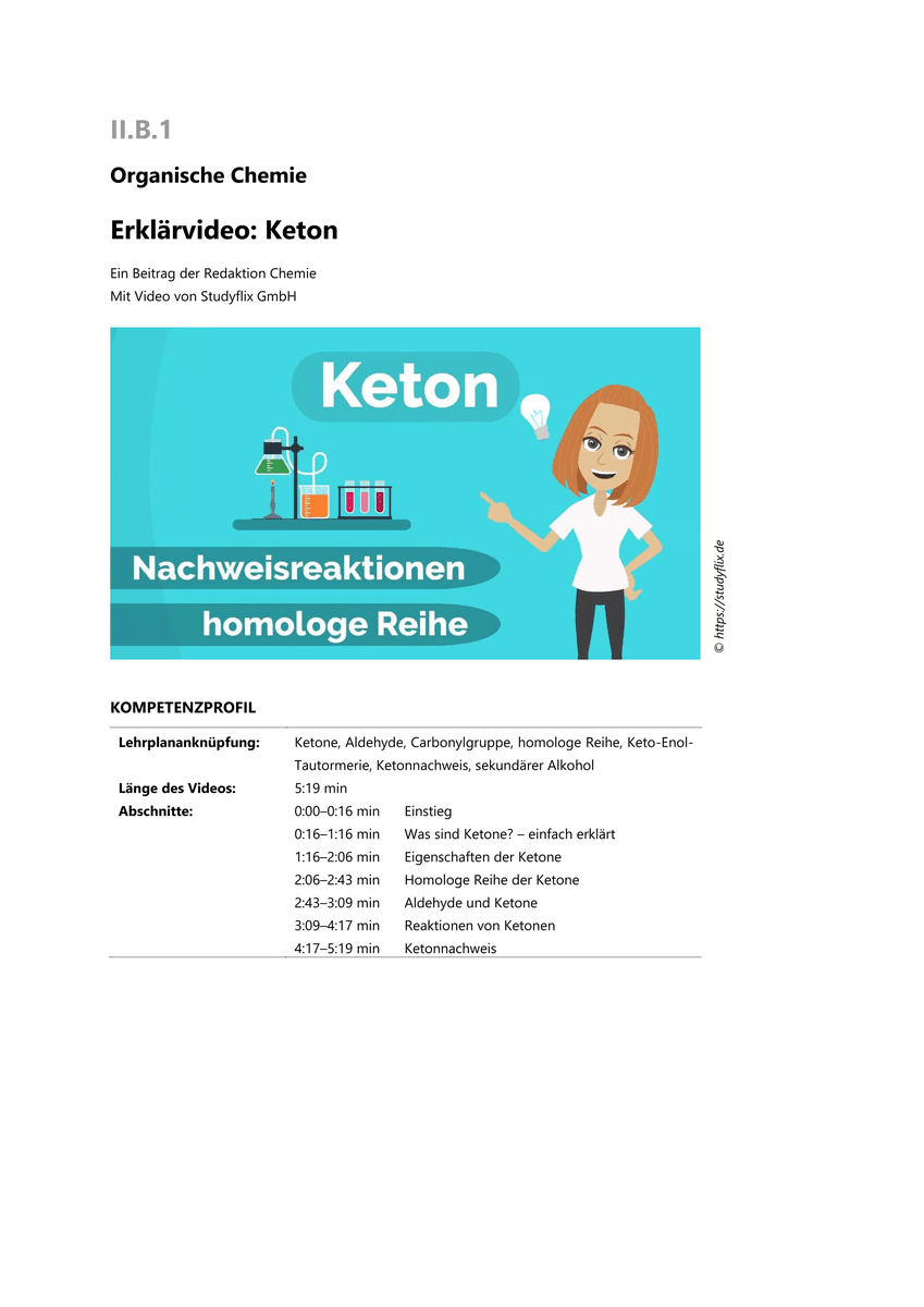 Lernen & Üben: Ketone