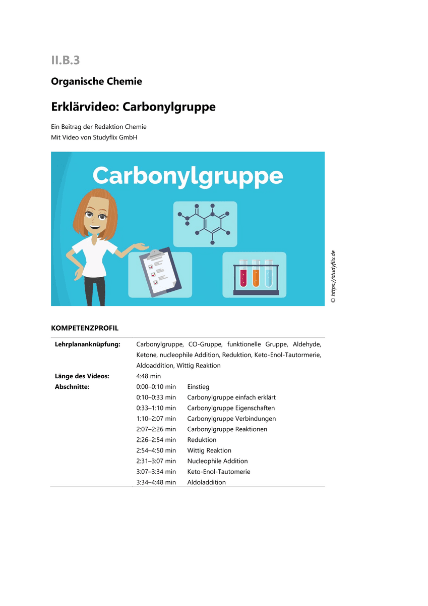 Lernen & Üben: Carbonylgruppe