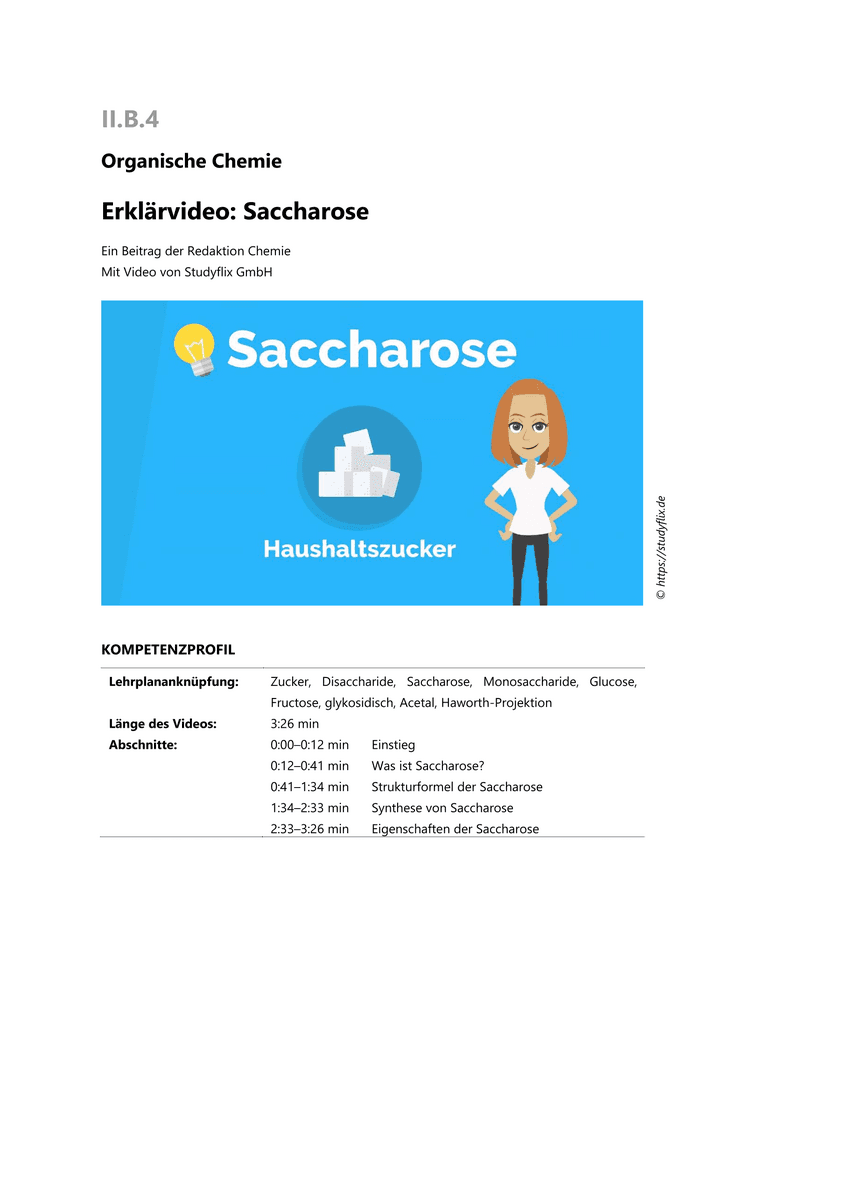 Erklärvideo: Saccharose