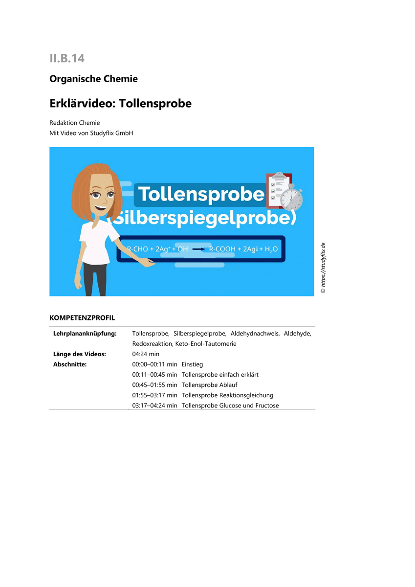 Experiment: Aldehydnachweis mit der Tollensprobe