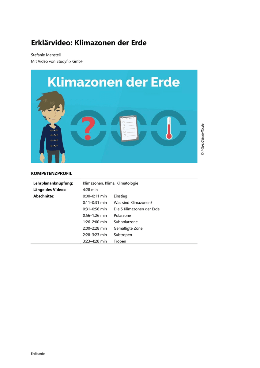 Erklärvideo: Klimazonen der Erde