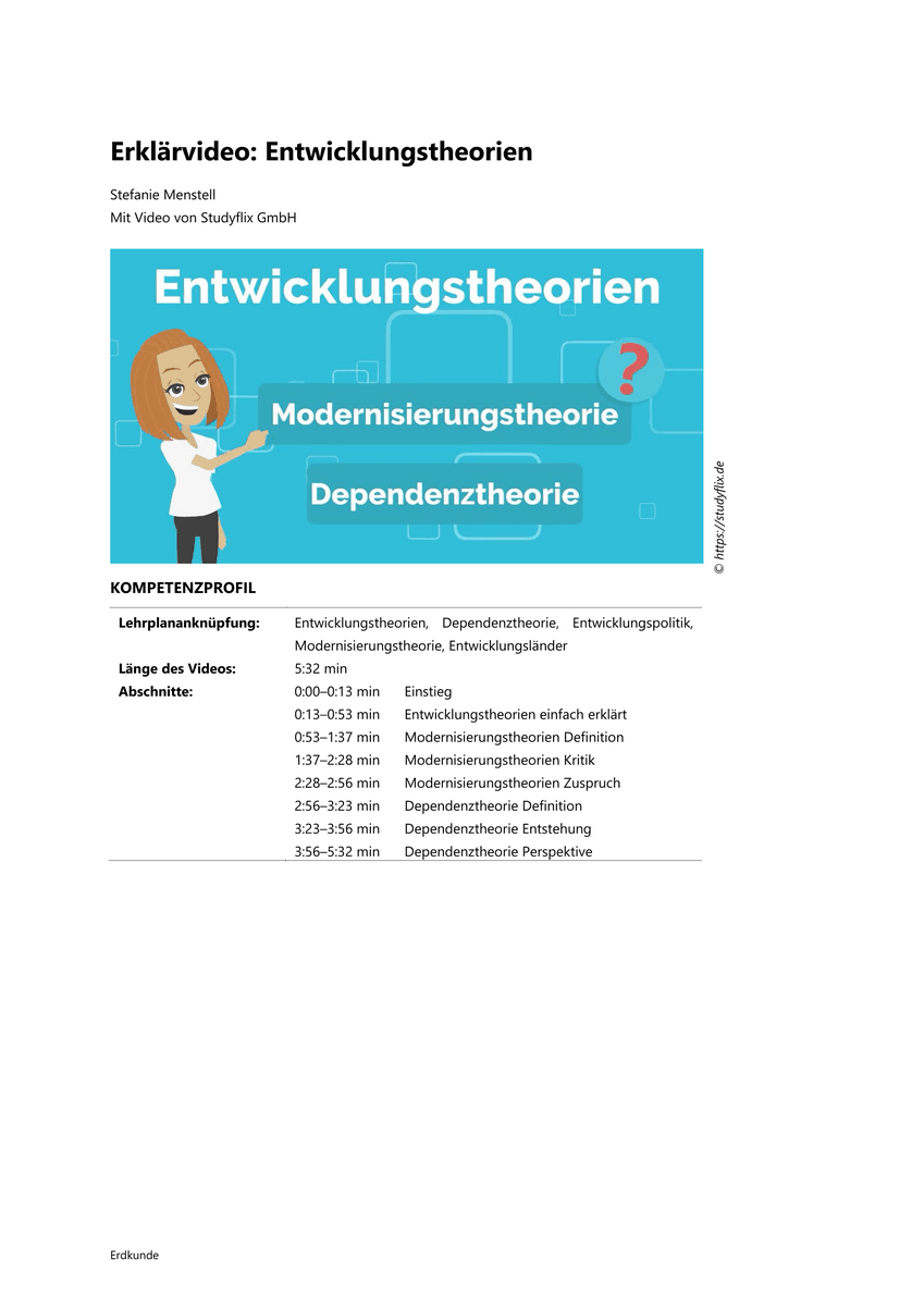 Erklärvideo: Entwicklungstheorien