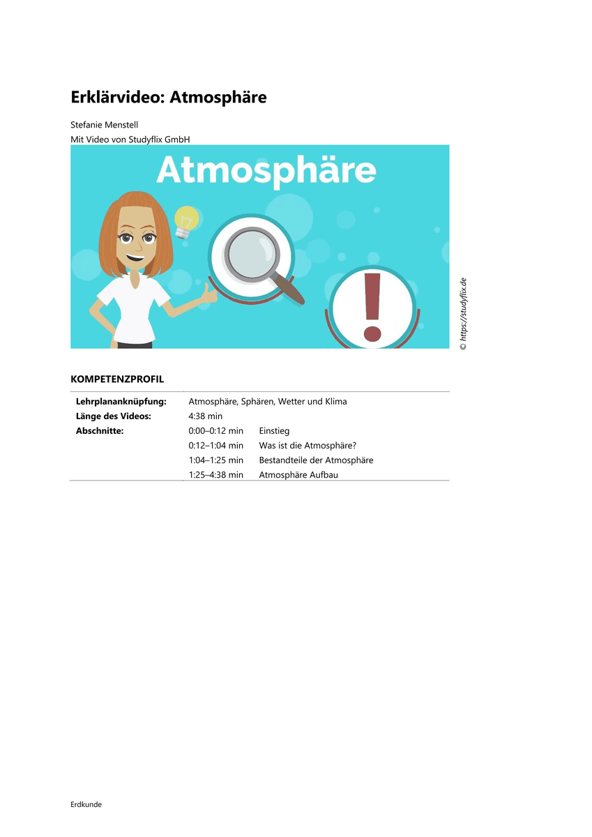 Erklärvideo: Atmosphäre