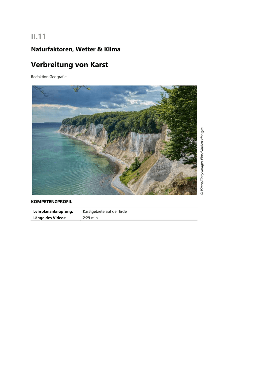 Grafik: Verbreitung von Karst