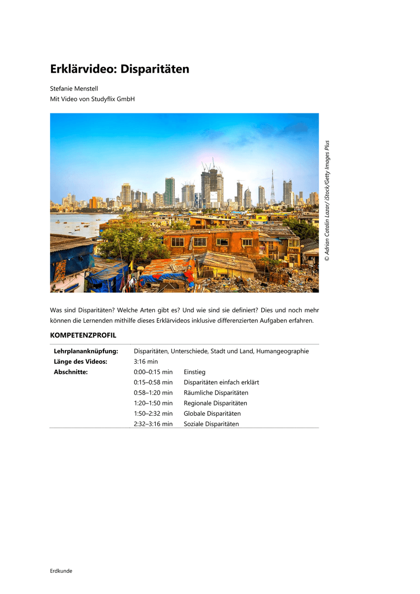 Lernen & Üben: Disparitäten