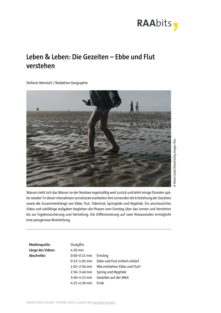Lernen & Üben: Die Gezeiten