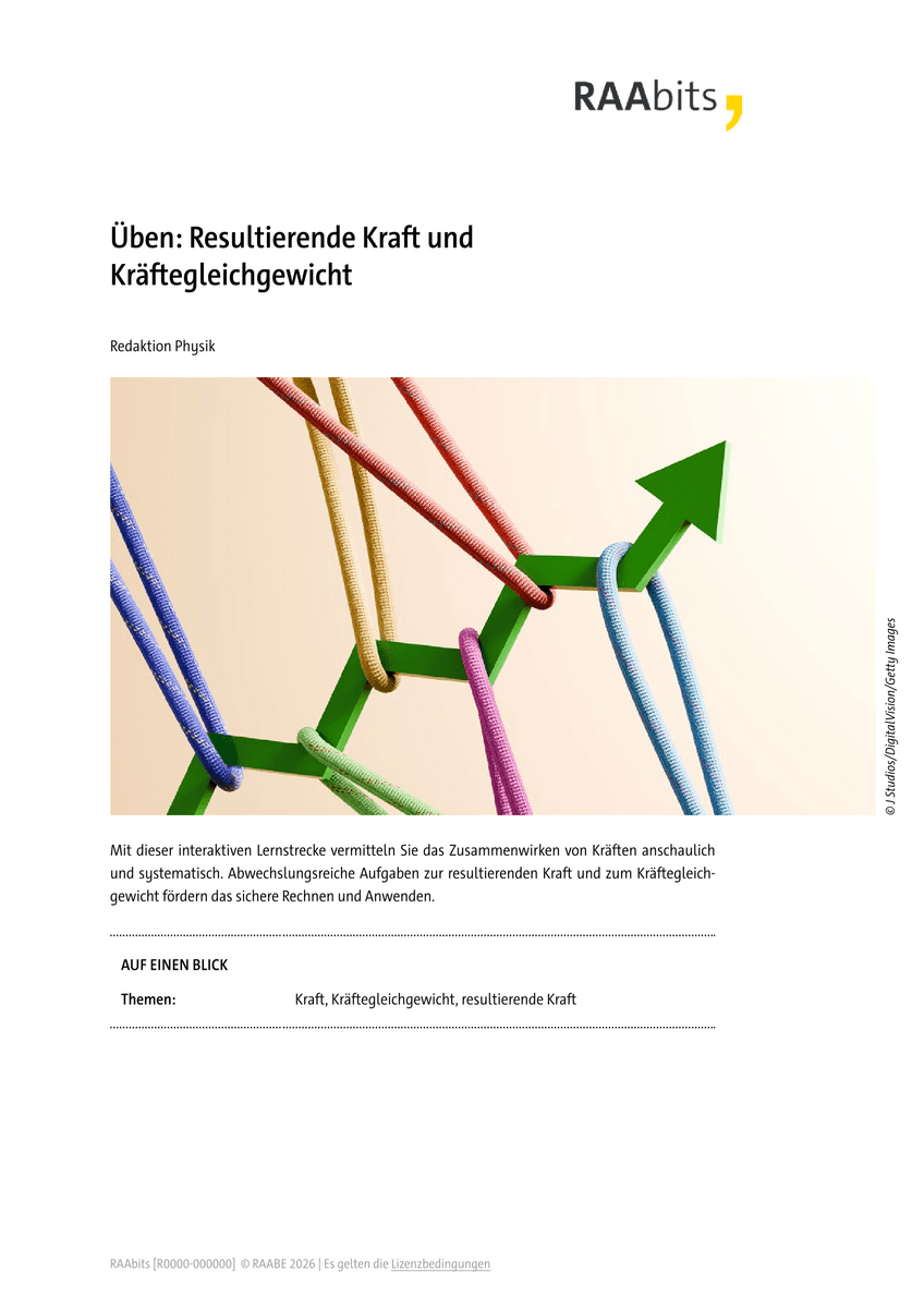Üben: Resultierende Kraft und Kräftegleichgewicht