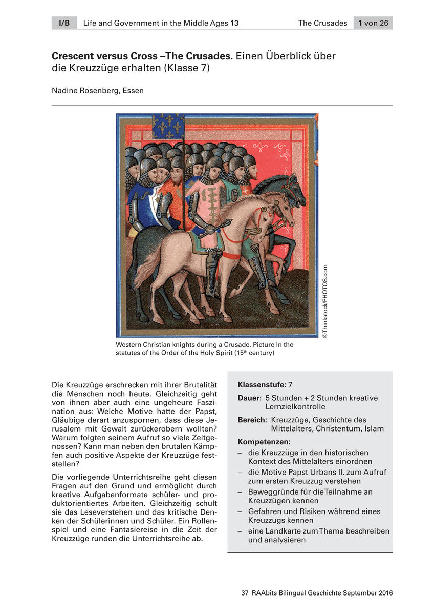 Crescent versus Cross – The Crusades