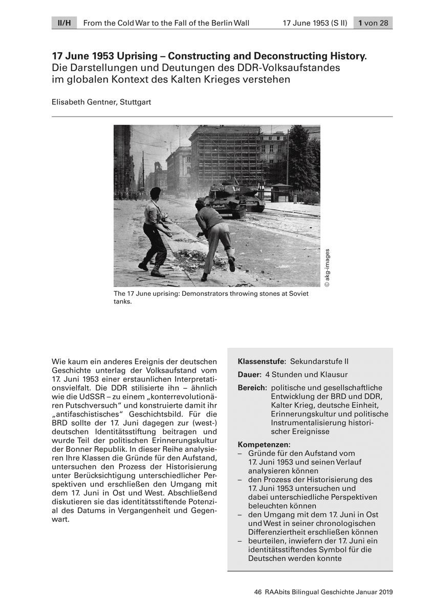 17 June 1953 Uprising – Constructing and Deconstructing History