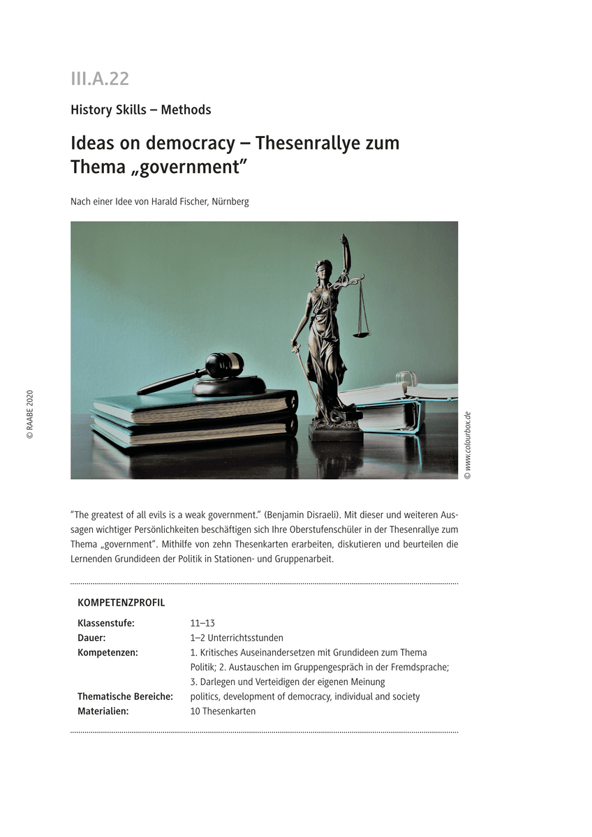 Ideas on democracy