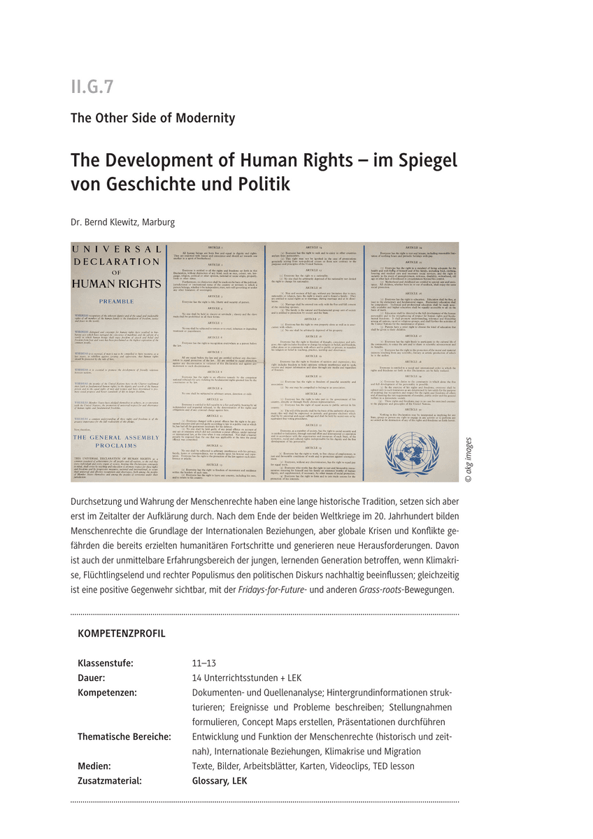 The Development of Human Rights
