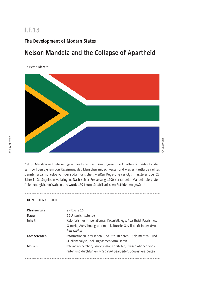 Nelson Mandela and the Collapse of Apartheid