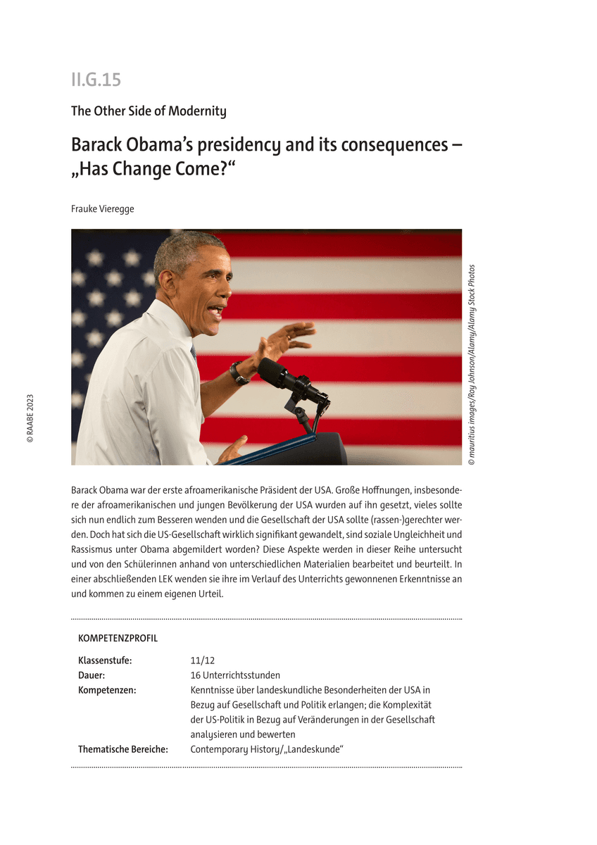 Barack Obama’s presidency and its consequences