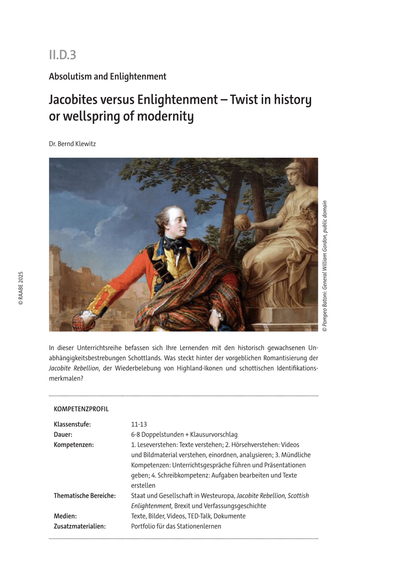 Jacobites versus Enlightenment