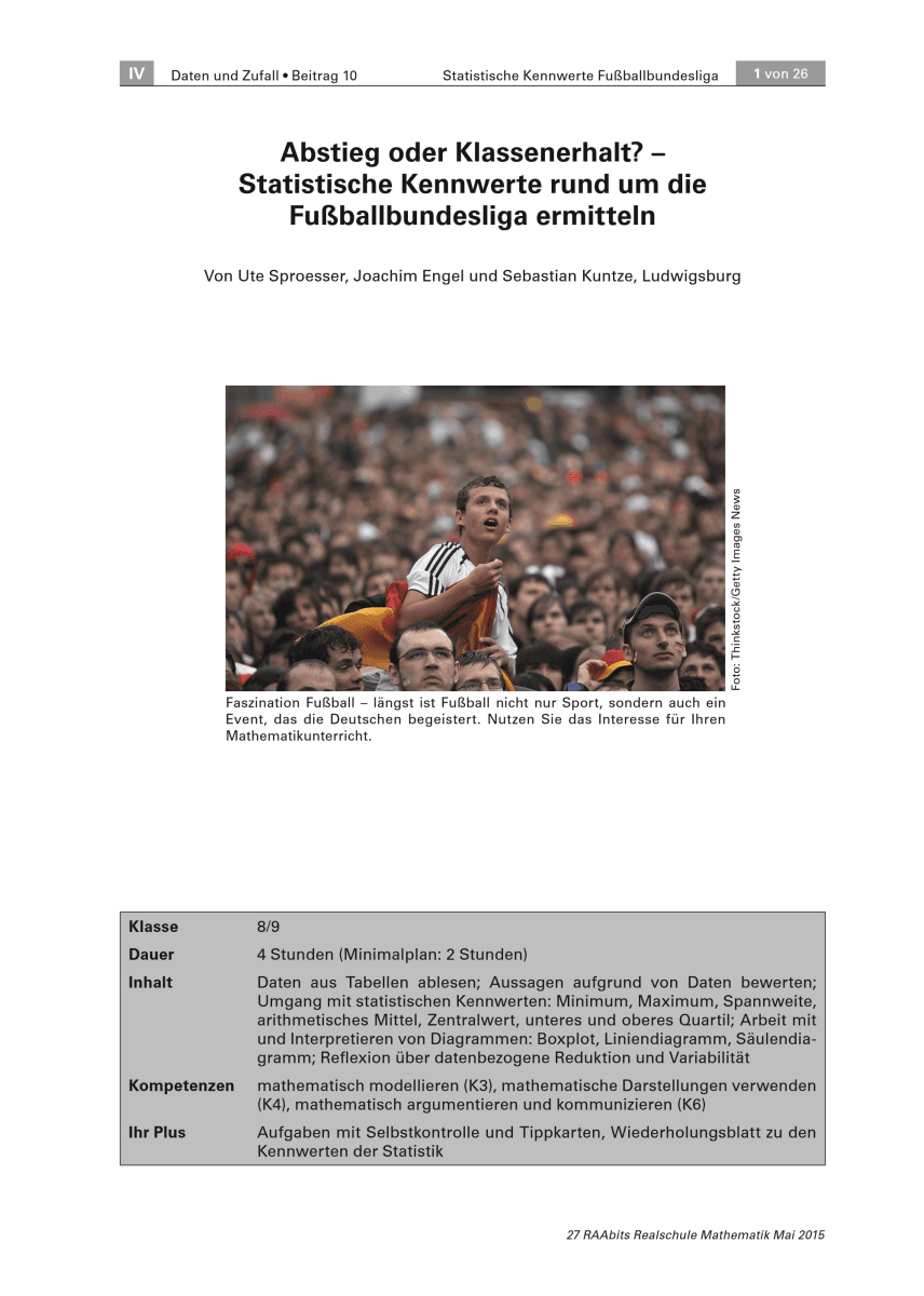 Abstieg oder Klassenerhalt?