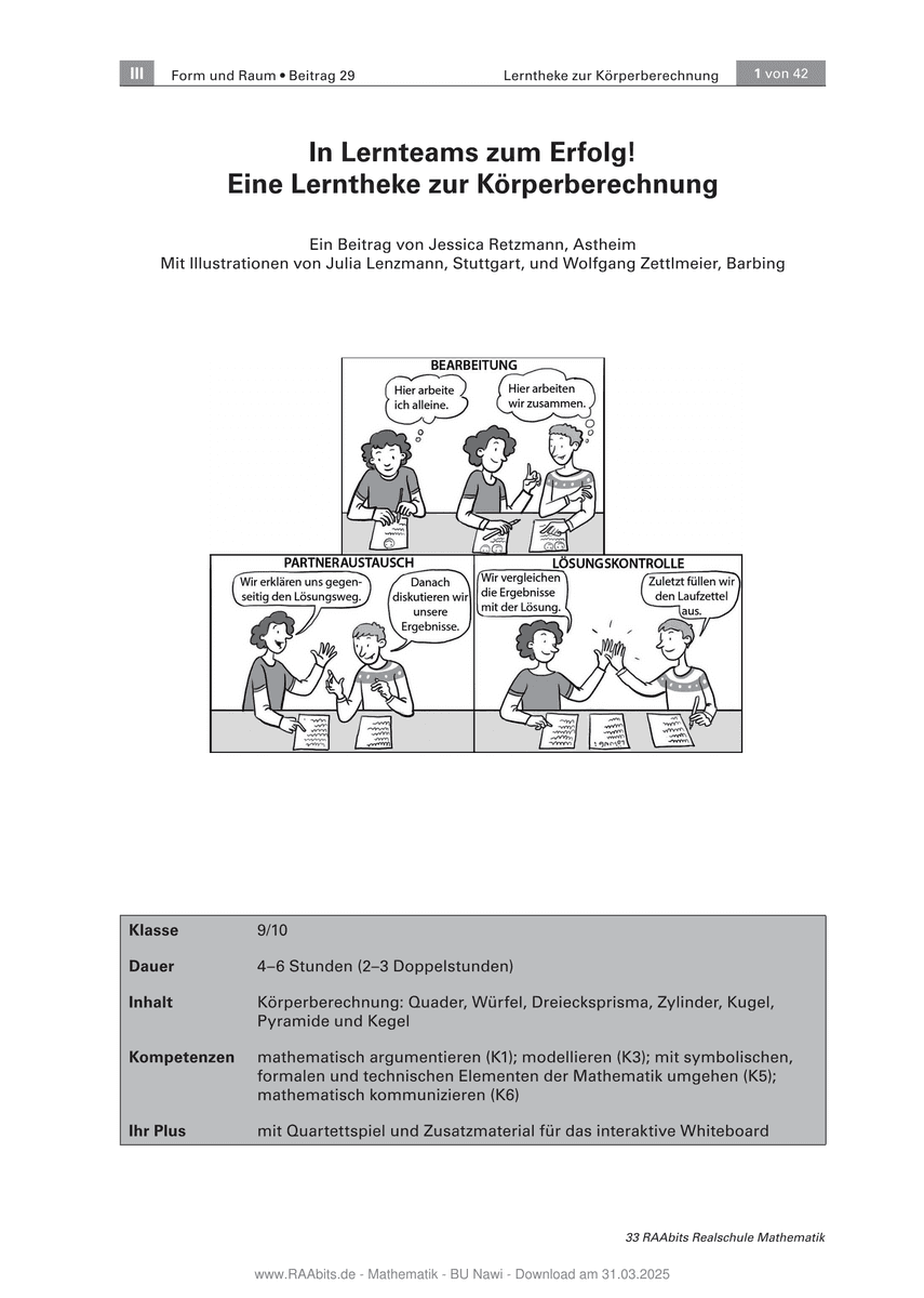 In Lernteams zum Erfolg!