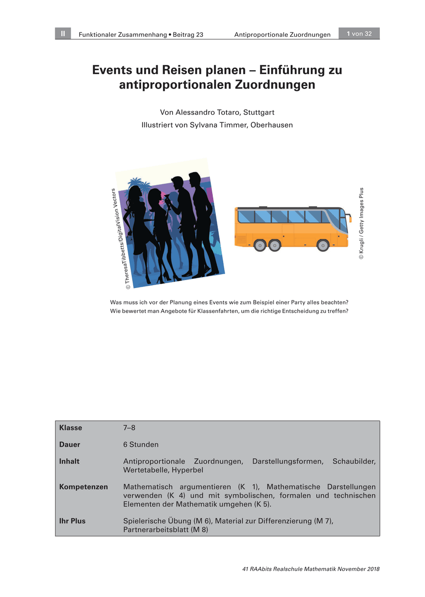 Events und Reisen planen