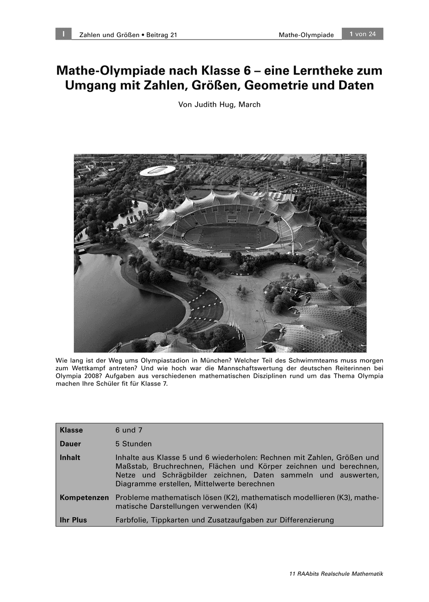 Mathe-Olympiade nach Klasse 6