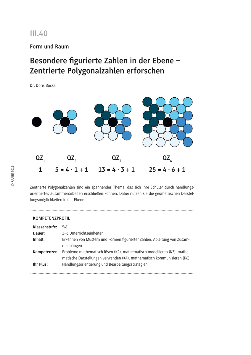 Besondere figurierte Zahlen in der Ebene