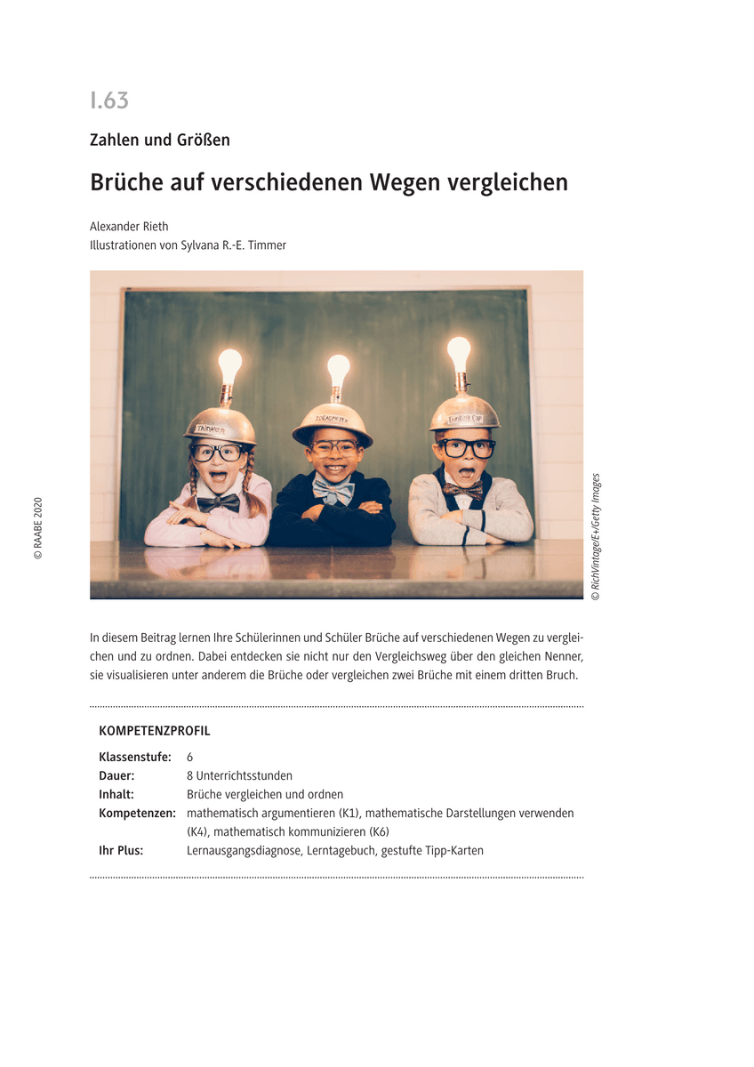 Brüche auf verschiedenen Wegen vergleichen
