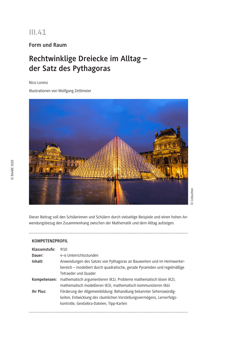 Rechtwinklige Dreiecke im Alltag
