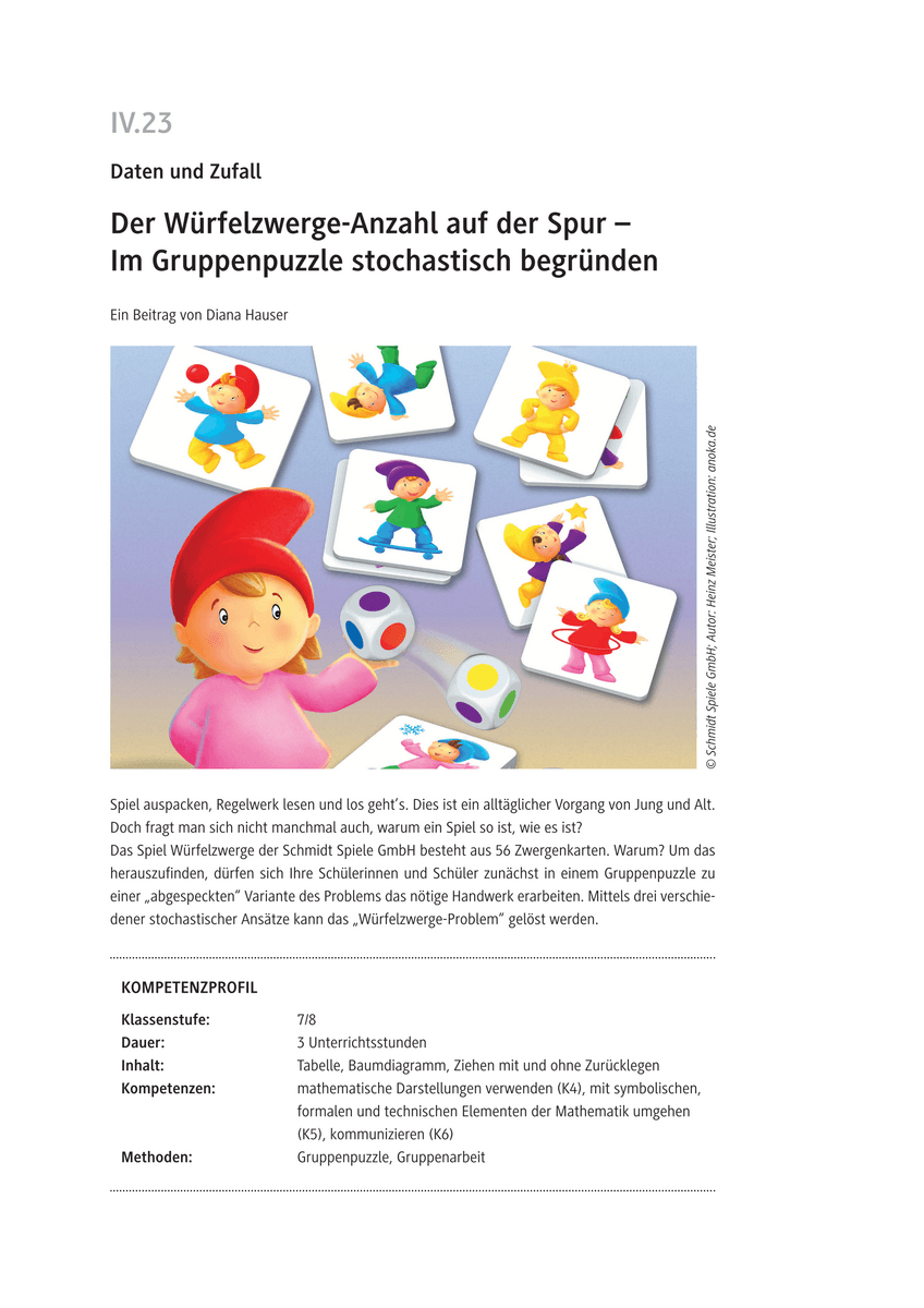 Der Würfelzwerge-Anzahl auf der Spur