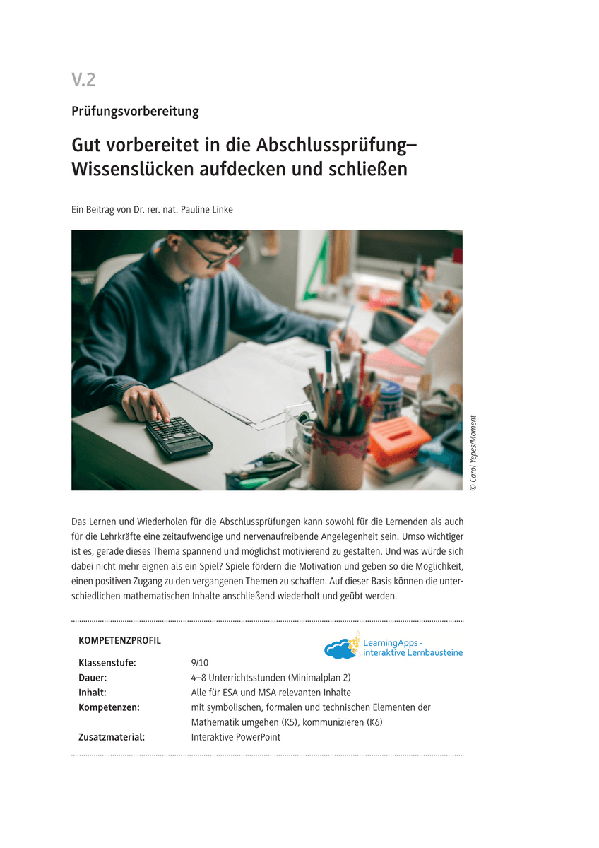 Gut vorbereitet in die Abschlussprüfung