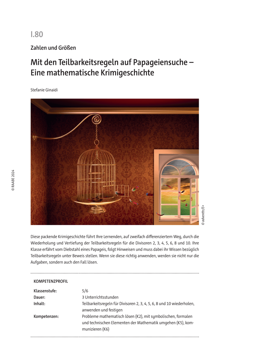 Mit den Teilbarkeitsregeln auf Papageiensuche