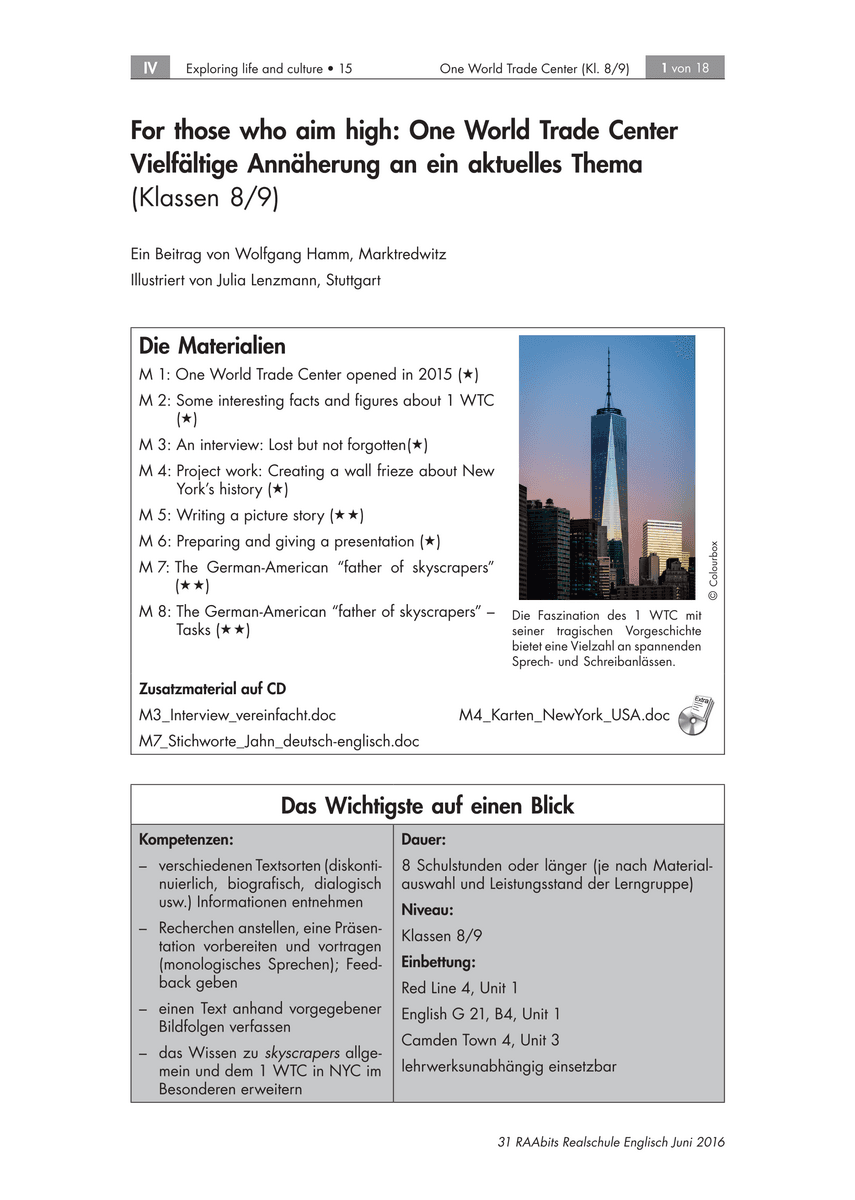 For those who aim high: One World Trade Center