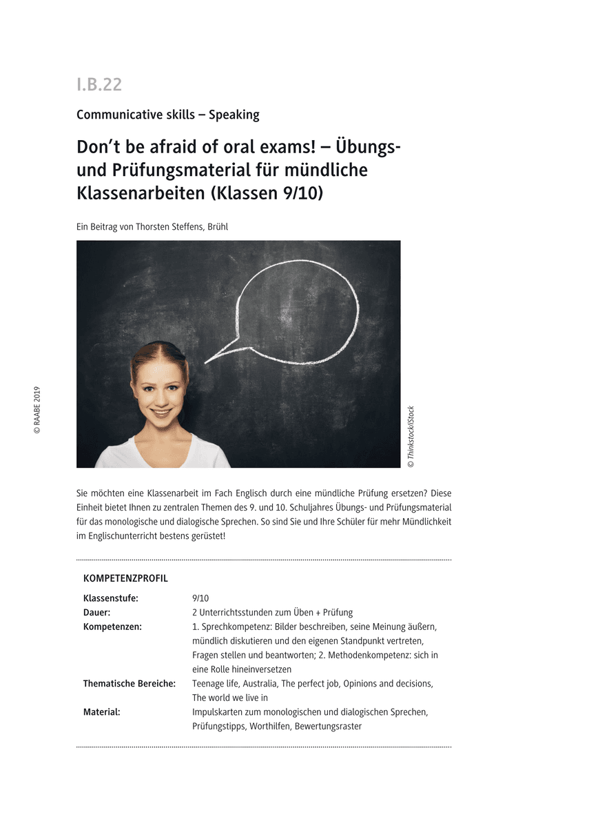 Don’t be afraid of oral exams!