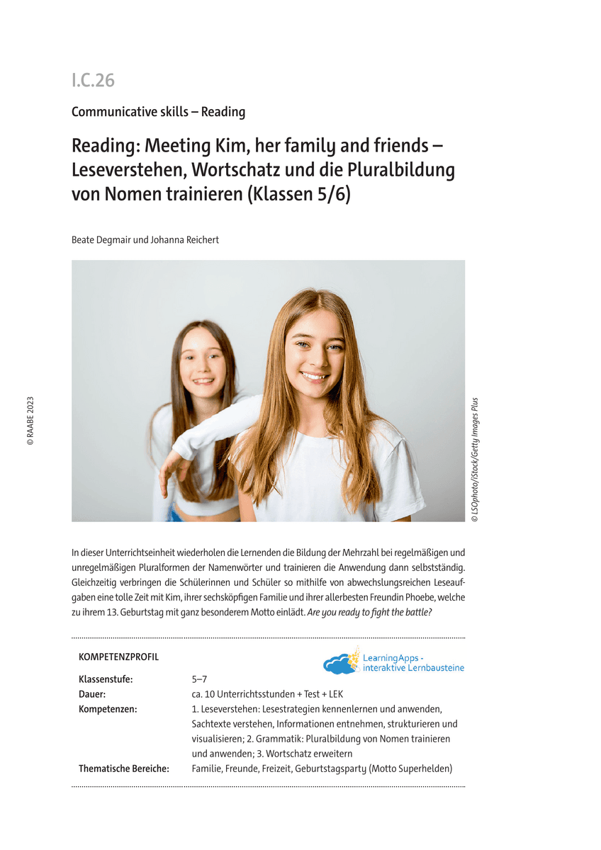Reading: Meeting Kim, her family and friends