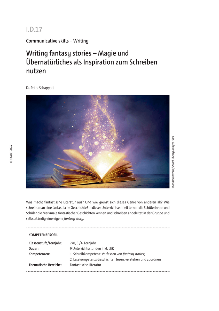 Writing fantasy stories