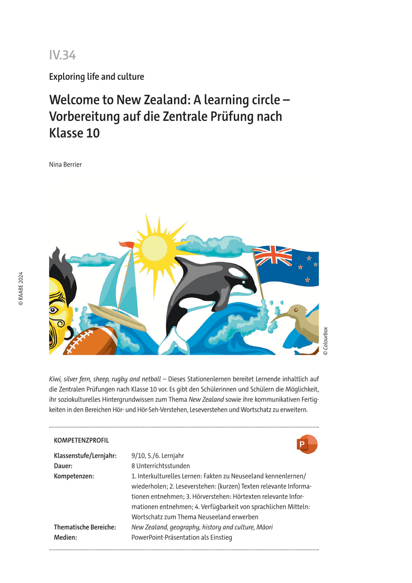 Welcome to New Zealand: A learning circle