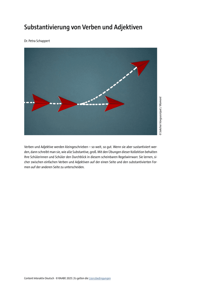Substantivierung von Verben und Adjektiven