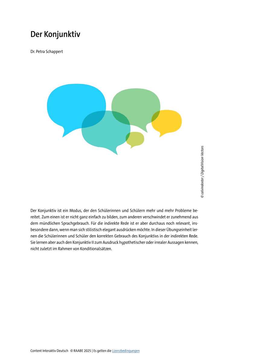 Der Konjunktiv