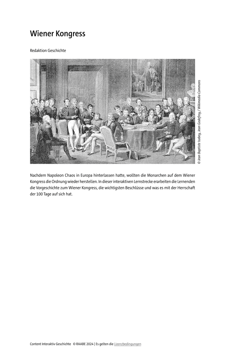 Lernen & Üben: Wiener Kongress
